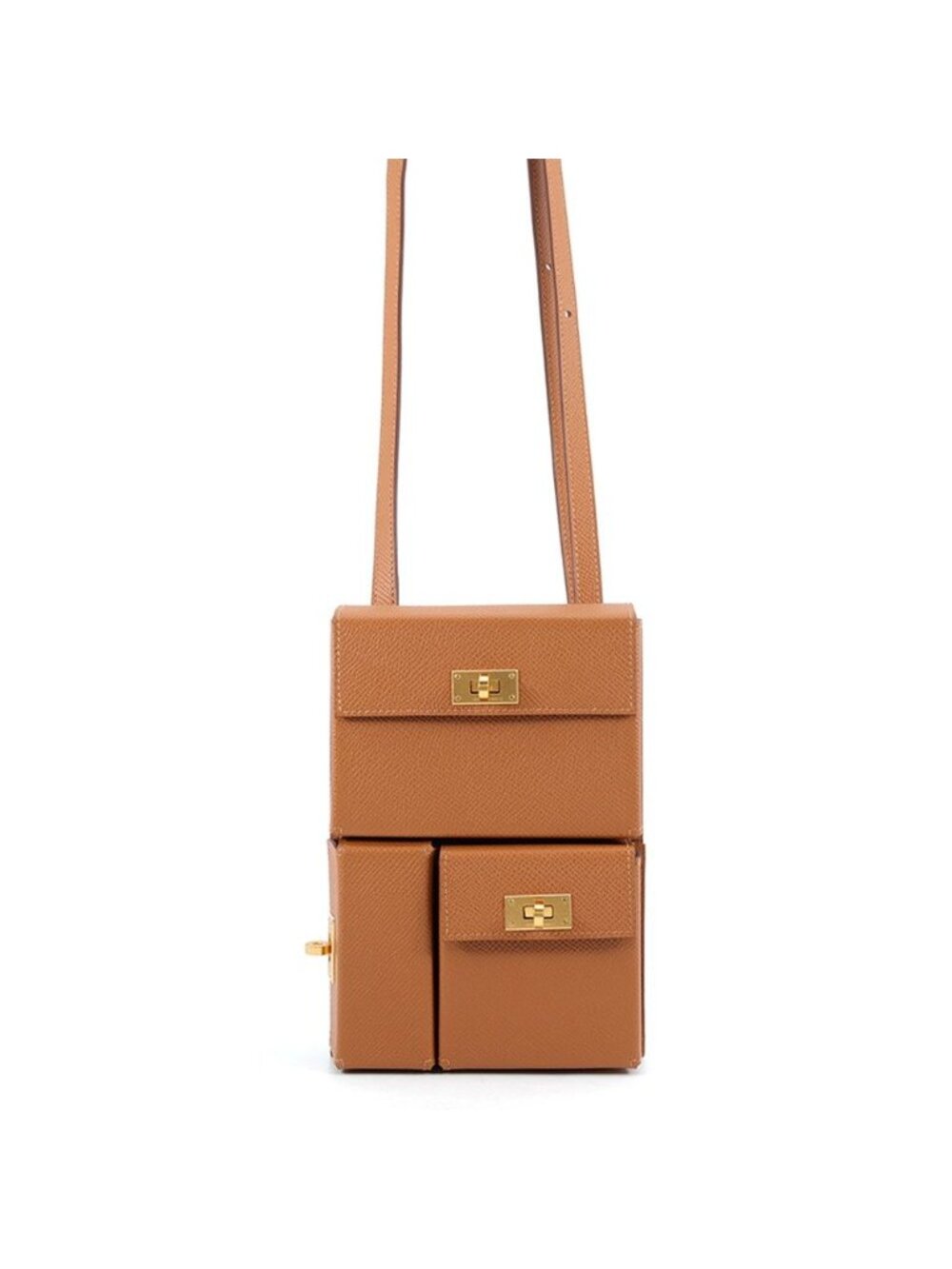 Hermes Kelly Multi Pocket to Go Pouch Gold Epsom